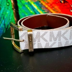 MK Michael Kors Belt Beige and gold
